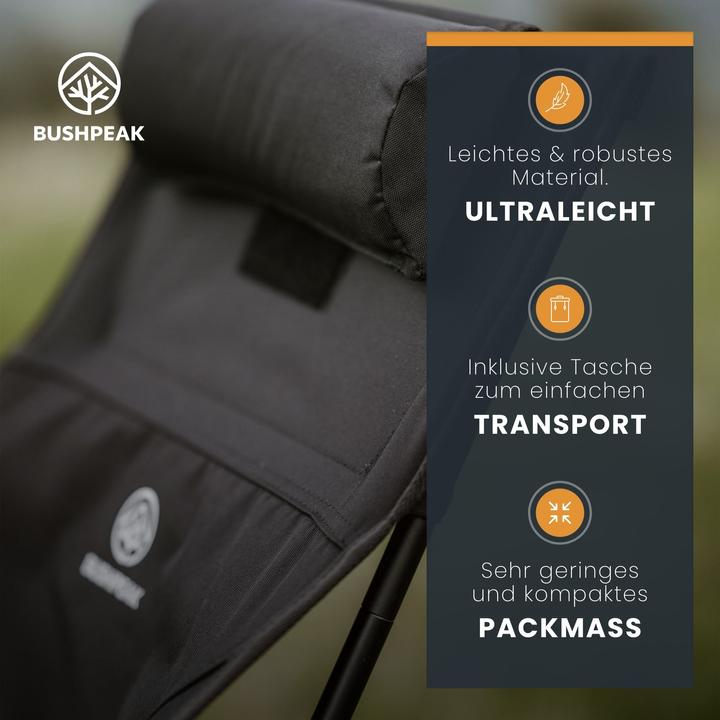 Actual product image Bushpeak Camping chair Ultralight Large