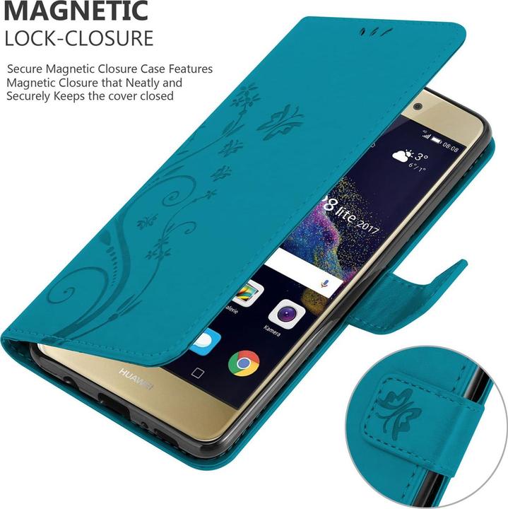 Produktbild Cadorabo Flower Book Cover (Huawei P8 Lite (2017))