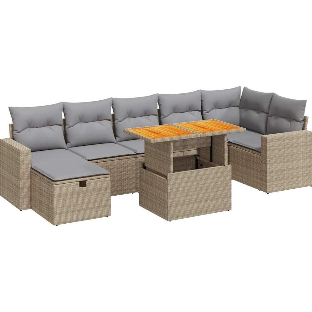 VidaXL, Gartenlounge, 10-tlg. Garten-Lounge-Set mit Kissen