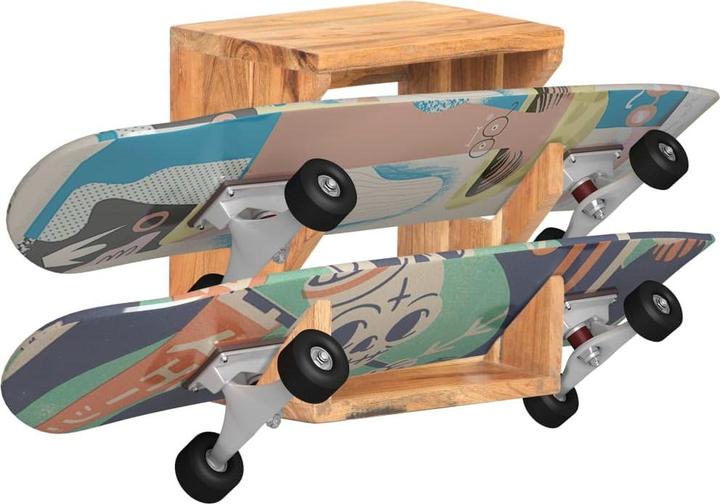 Diverse Hardware Skateboard Wandhalter 25x20x30 cm Akazie Massivholz (9.84")