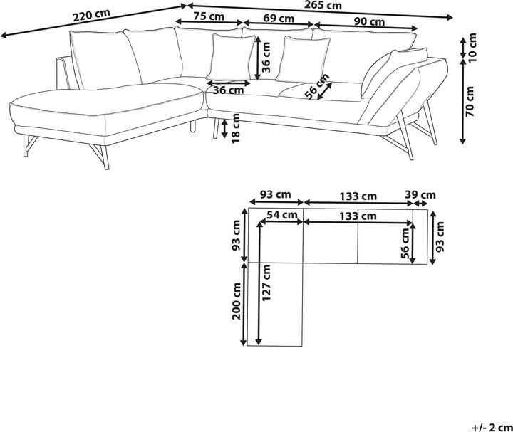Produktbild Beliani Elga (Ecksofa)