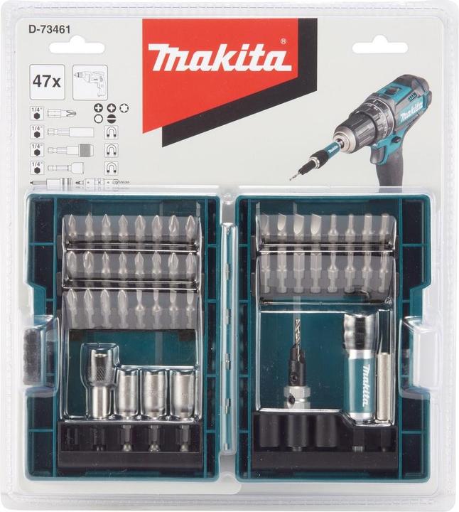 Actual product image Makita D-73461 TORQUE NOZZLE SET 47 PCS. (25mm, SL3, SL5, SL6, HEX6, 2x Hex4, PZ0, PH0, T25, T10, HEX3, T20, SL4, T15, HEX5, 2xPZ3, 4xPZ2, 2xPH1, 2XPZ1, 4xPH2, 2xPH3, Torx bits, HEX4)