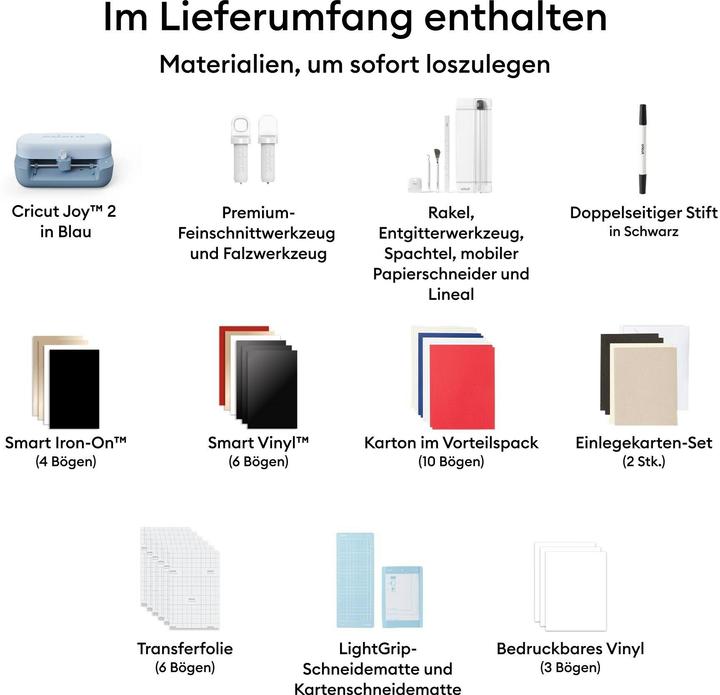 Productafbeelding Cricut JOY 2 Essentiële bundel Blauw(P)
