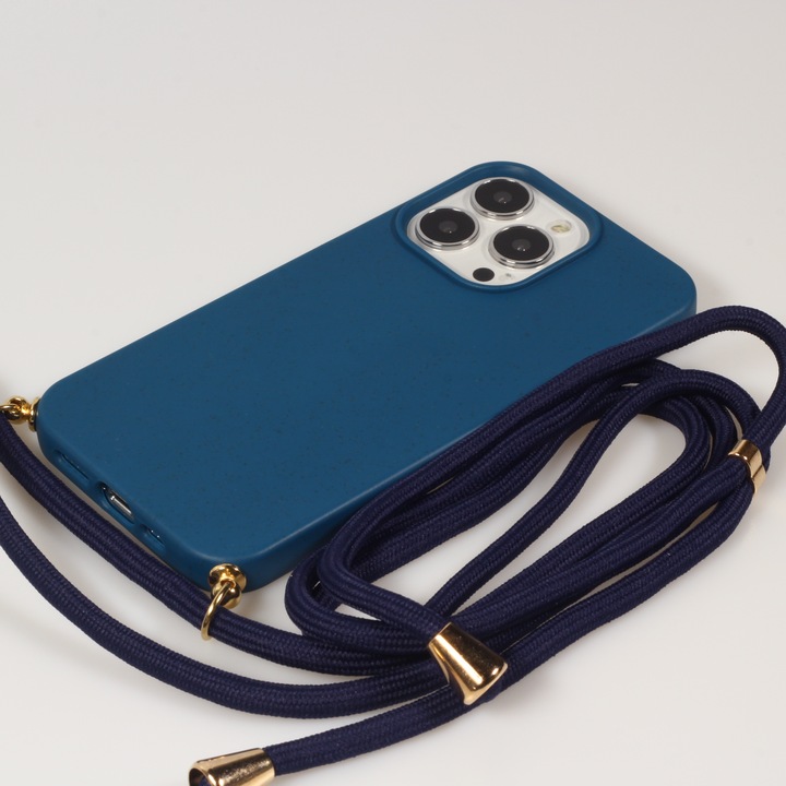 Immagine prodotto PhoneLook Manicotto organico ecologico vegano con catena per cellulare blu