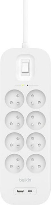 Produktbild Belkin Surge Protection with USB C 8 Outlet (8 x, CEE 7/5, 2 m)
