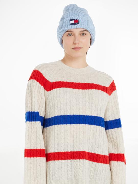 Actual product image Tommy Hilfiger TJW Soft Beanie Met Logo - Blauw - One Size (One size)