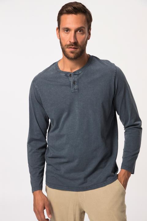 Produktbild JP1880 JP 1880 Langarm-Henley, Rundhals mit Knopfleiste (8XL)
