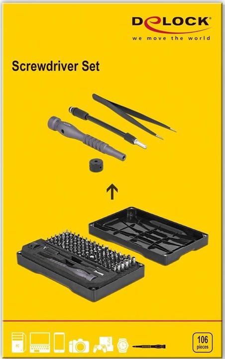 Immagine prodotto Delock Set di utensili cacciavite di precisione 106 pezzi