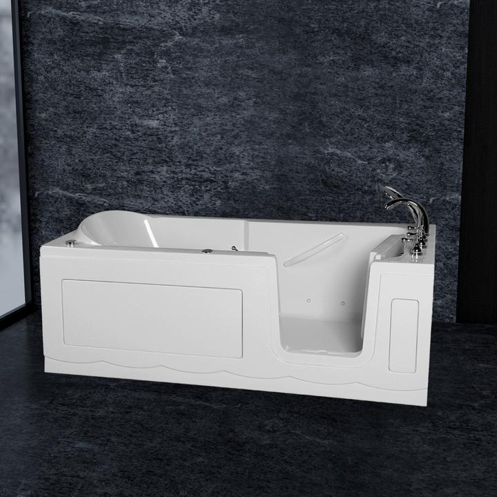 Produktbild PureHaven Seniorenbadewanne 150x75 cm Sitz- und Whirlpool mit Massagedüsen integrierte Tür für leich (150 cm, 75 cm)