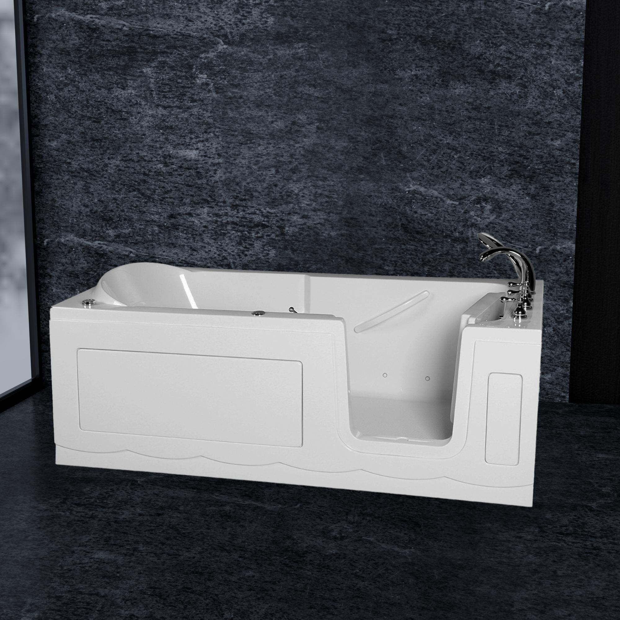 Thumbnail - PureHaven, Badewanne, Seniorenbadewanne 170x75 cm Sitz- und Whirlpool mit Massagedüsen integrierte Tür für leich (75 cm,...