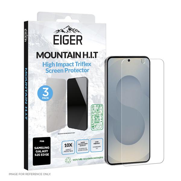 Actual product image Eiger Display-Folie (3er-Pack) Mountain H.I.T Clear (3 pcs., Samsung Galaxy S25 Edge)