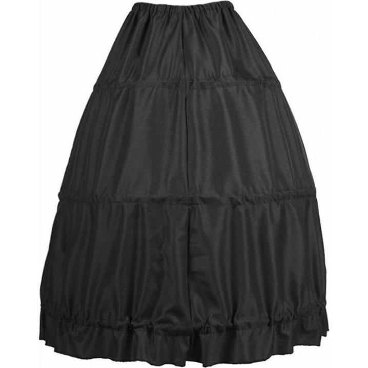 Thetru Krinoline schwarz - Faschingskostüm Rock Karneval (L, XL)