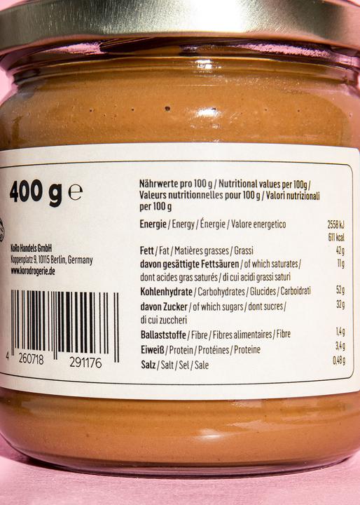 Nutritional values and ingredients KoRo Spread with speculoos biscuits (400 g)