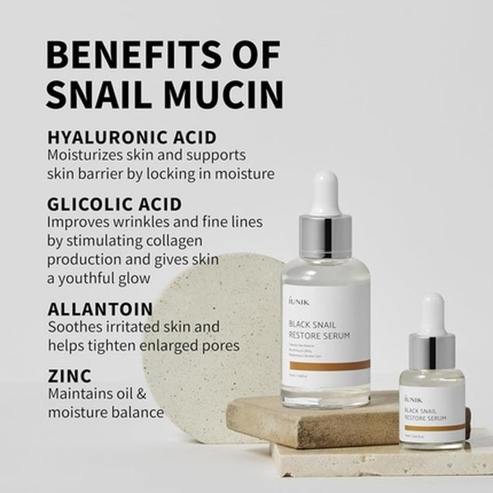 Actual product image iUNIK 70% Black Snail Mucin Restore Serum 50ml (50 ml)