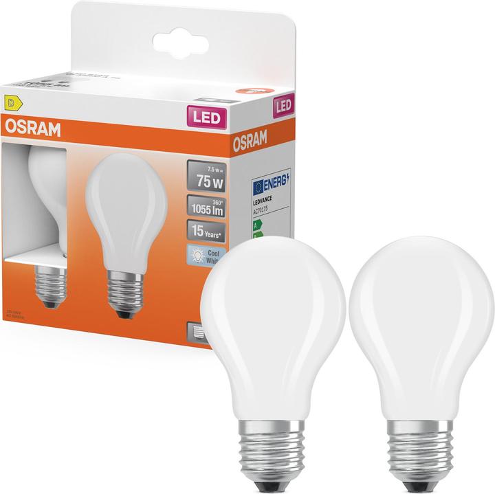 Produktbild Osram Led Retrofit Classic A (E27, 7.50 W, 1055 lm, 2 x, D)