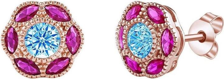 Image du produit Silvego Boucles d'oreilles en argent plaqué Serena avec zirconium brillant MW02791ERG