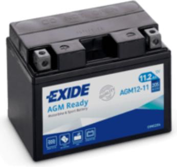 Immagine prodotto Exide Batteria moto AGM Ready AGM12-11 YTZ14S 11Ah (12 V, 11 Ah, 205 A)