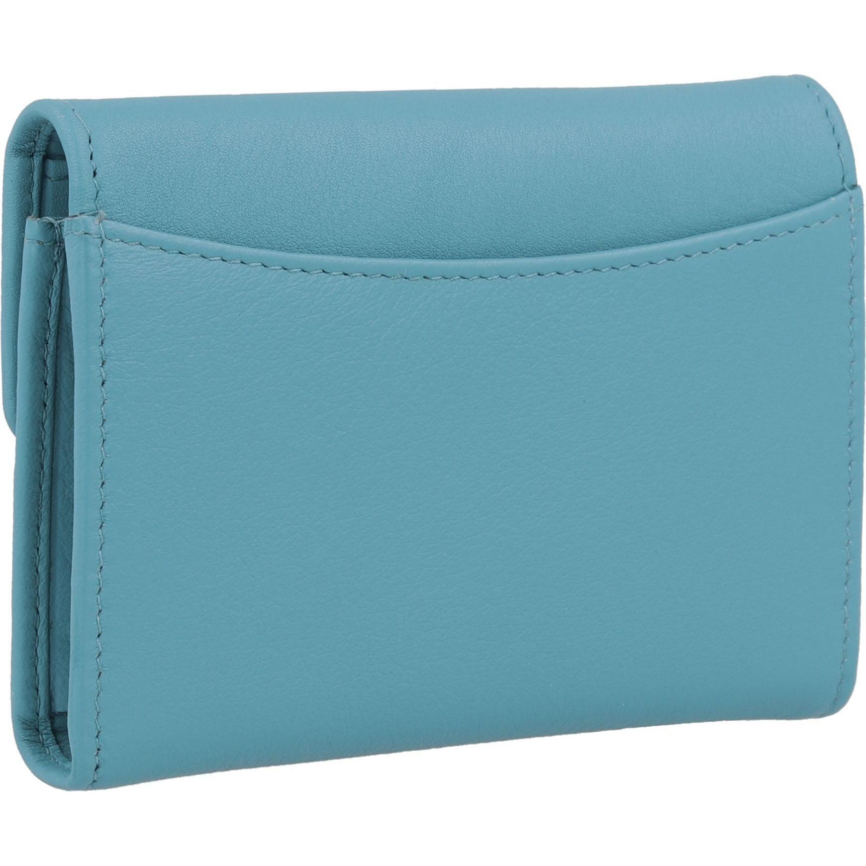 Thumbnail - Braun Büffel, Damen, Portemonnaie, Joy Geldbörse RFID Schutz Leder 10.5 cm, Türkis