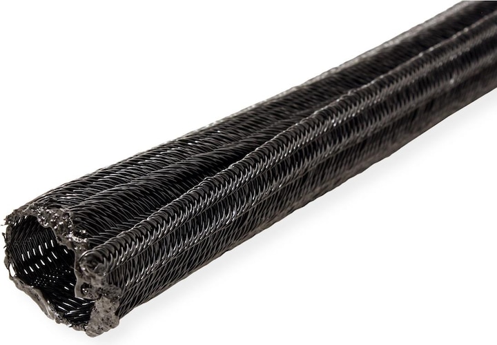 Produktbild Roline PVC Gewebeschlauch für Kabelbündelung, selbst-schliessend, schwarz, 2,5 m (Kabeldurchlass, 250 cm)