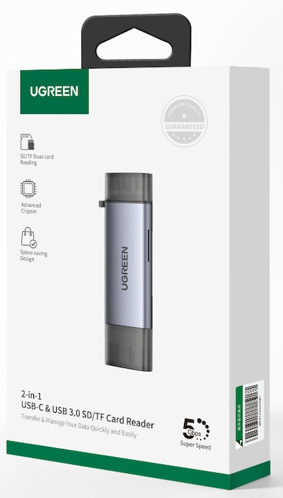 Immagine prodotto Ugreen USB-C e USB-A - TF SD 3.0 (USB-C, USB)