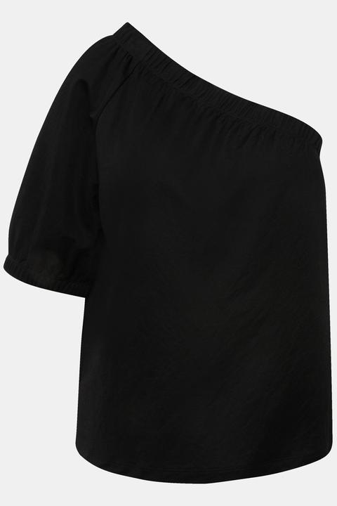 Actual product image Ulla Popken One-Shoulder Elastic Neckline Blouse (60)