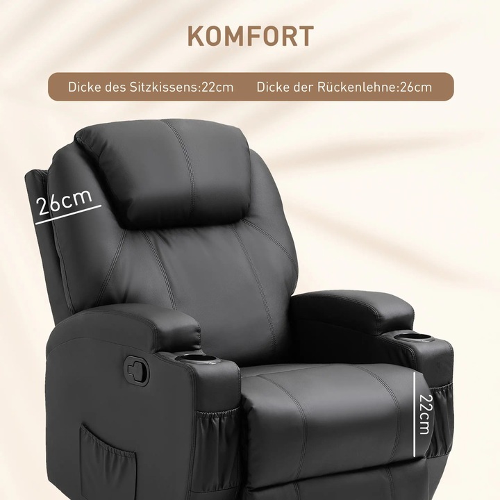 Actual product image Homcom Massage chair with reclining function