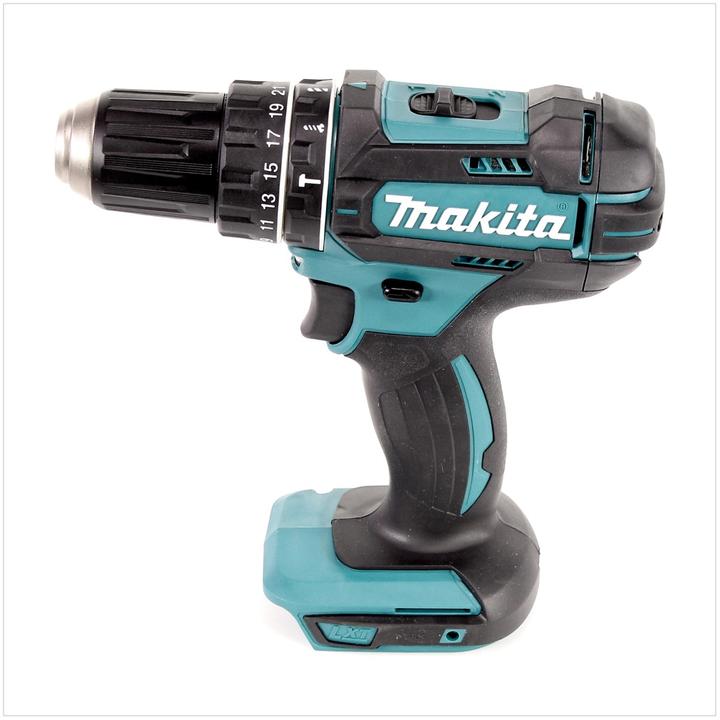 Actual product image Makita DHP 482 RFJ Battery impact drill 18V 62Nm SDS Plus + 2x batteries 3.0Ah + charger in Makpac (Rechargeable battery operated)