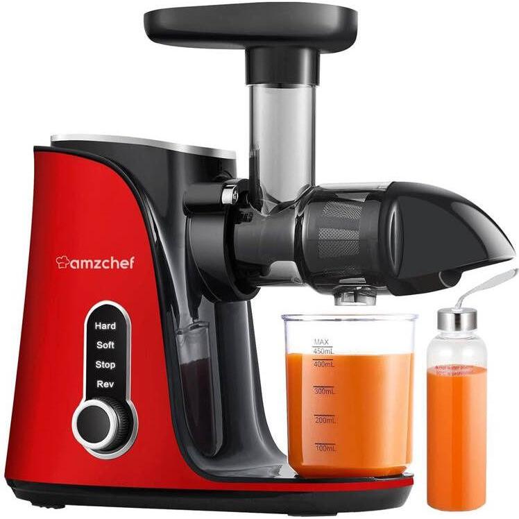 Amzchef GM3001-RD spremiagrumi a bassa velocità (rosso), Centrifuga, Rosso