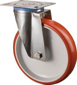 Produktbild Magni Format 4021885095444 – Lenkr. Polyure./edelstahlrad-d 125 mm 150 KgTragf.