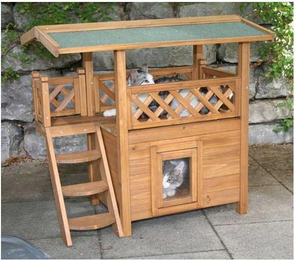 Actual product image Kerbl Katzenhaus Lodge (73 cm, Brown)