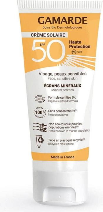 Gamarde Crema solare biologica SPF50 ad alta protezione (Crema solare, Crema solare viso, SPF 50, 40 ml)