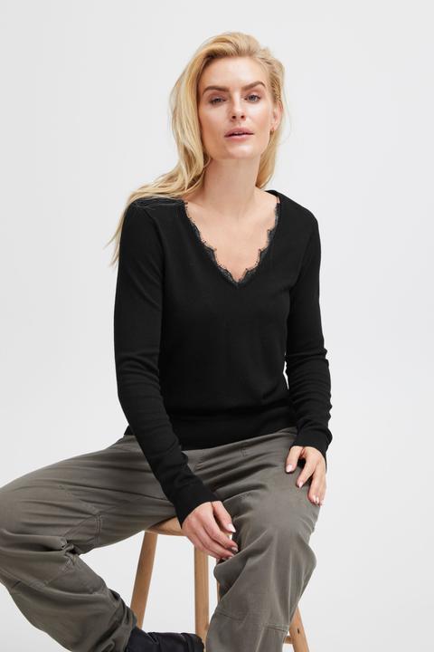 Produktbild Pulz Jeans PZSARA V-Neck Lace Pullover - 50207566 (S)