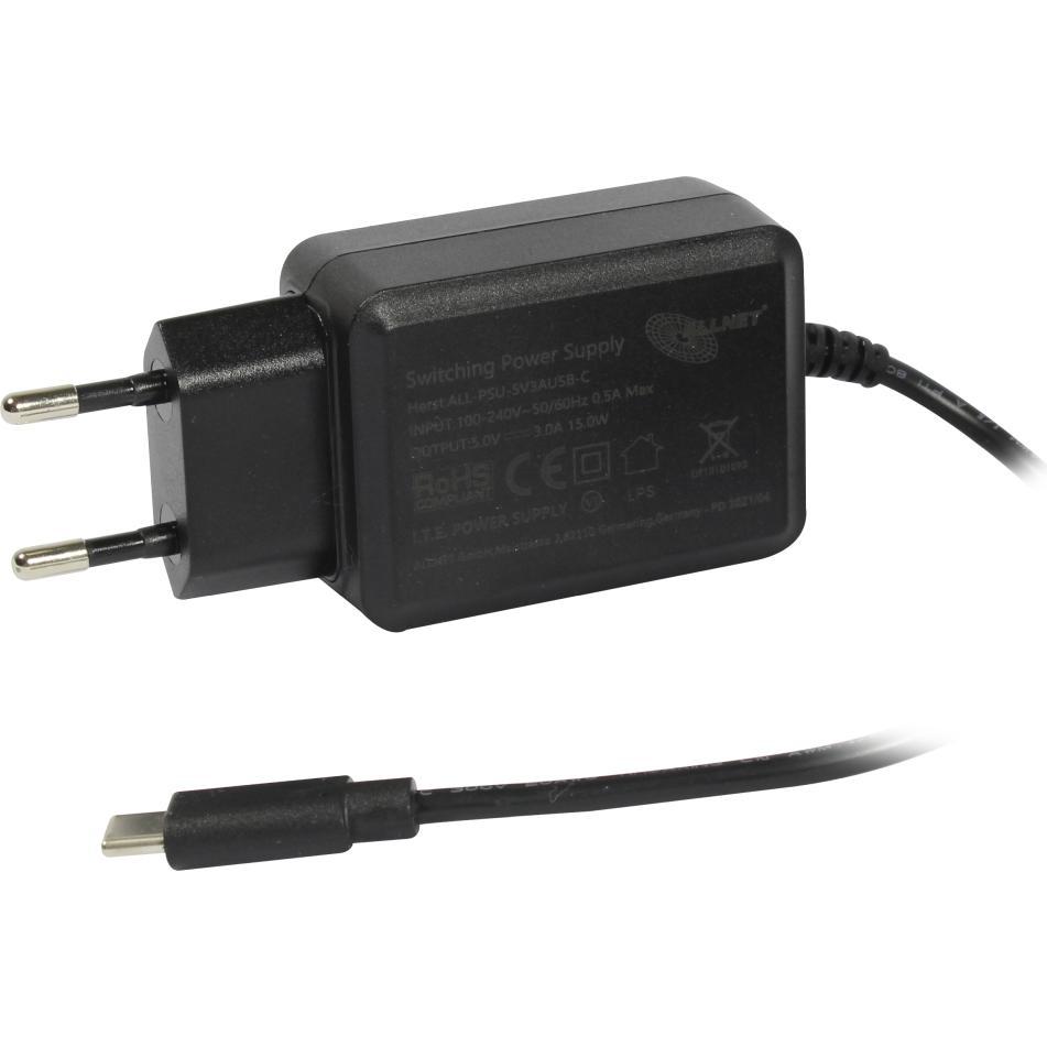 Thumbnail - Allnet Ersatznetzteil - 5V/3A auf USB-C 2m Kabel, Telefon Zubehör
