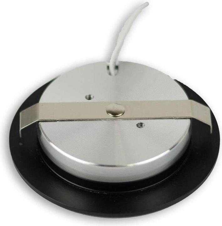 Actual product image Isoled LED recessed furniture spotlight MiniAMP black, round, 3W, 120°, 24V DC, warm white 3000K, dimmable