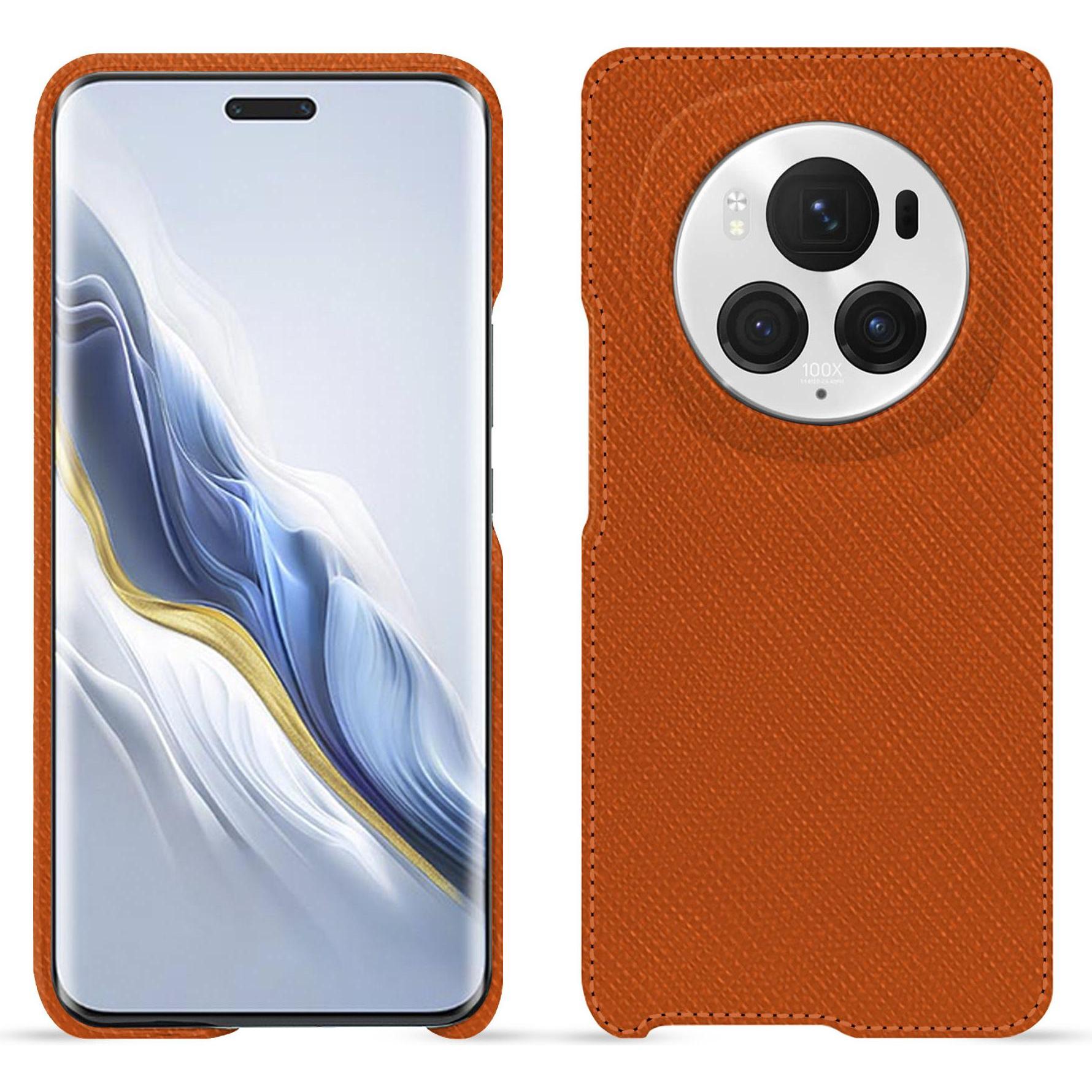 Noreve Lederschutzhülle (Honor Magic6 Pro), Smartphone Hülle, Orange
