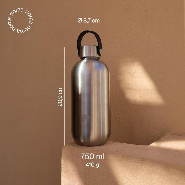 Actual product image noma noma Trinkflasche Edelstahl auslaufsicher 750ml Ice Silver (0.75 l)