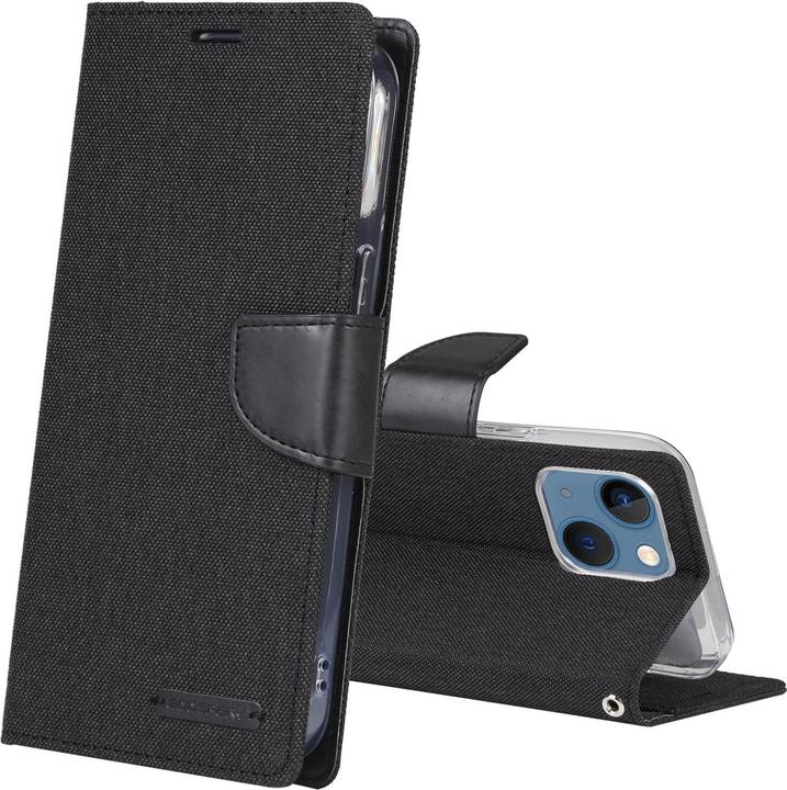 Productafbeelding iPhone 14 Plus - Canvas Fabric Case zwart (Apple iPhone 14 Plus)