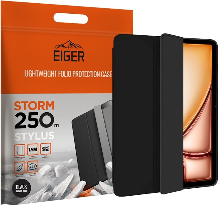 Eiger Storm 250 Stylus Case (iPad Air 2022 (5. Gen), iPad Air 2020 (4. Gen), iPad Air 11 2024 (M2), iPad Air 11 2025)