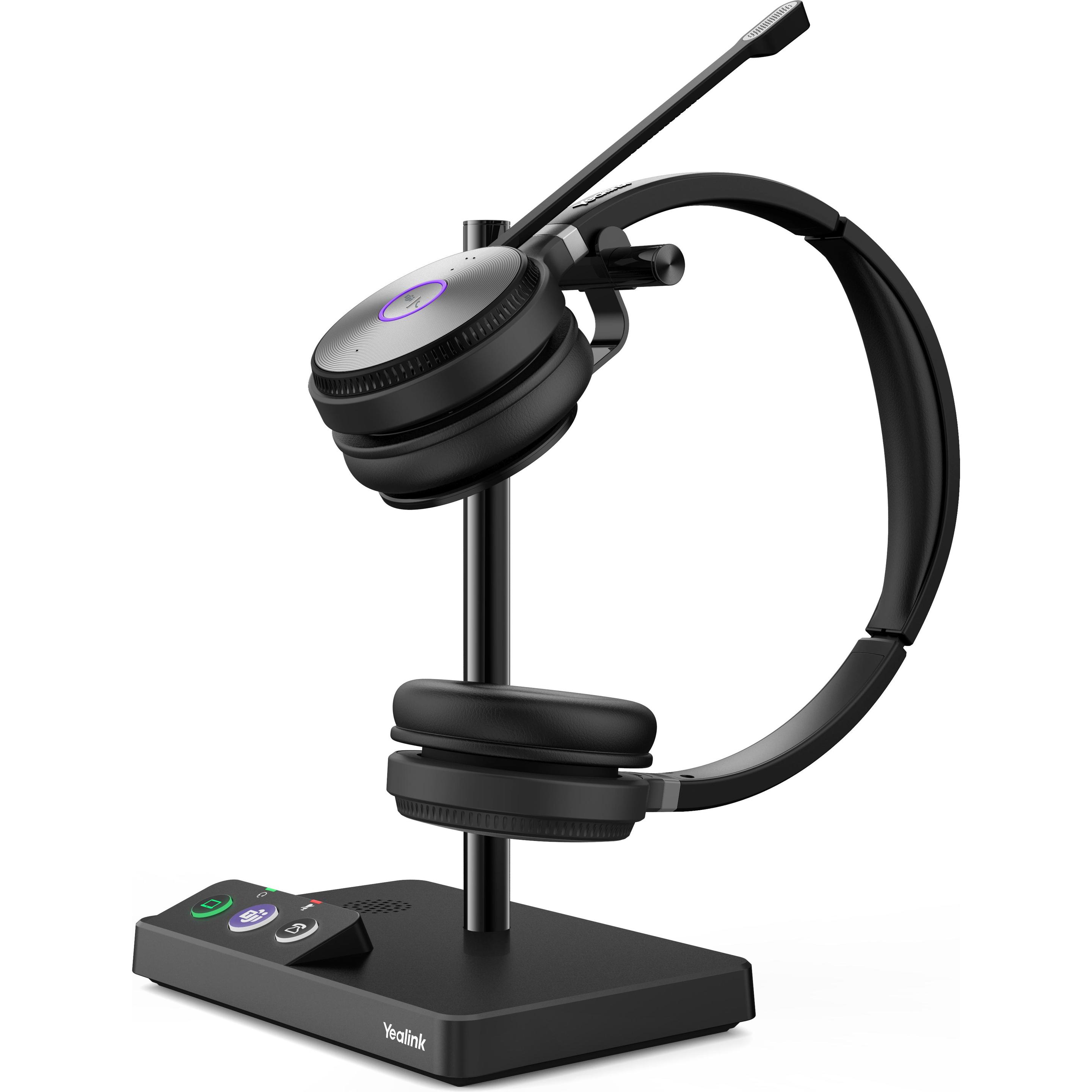 Yealink WH62 (Kabellos, USB-A), Office Headset, Schwarz