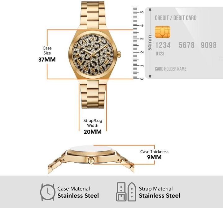 Actual product image Michael Kors Lennox (Analogue wristwatch, 37 mm)