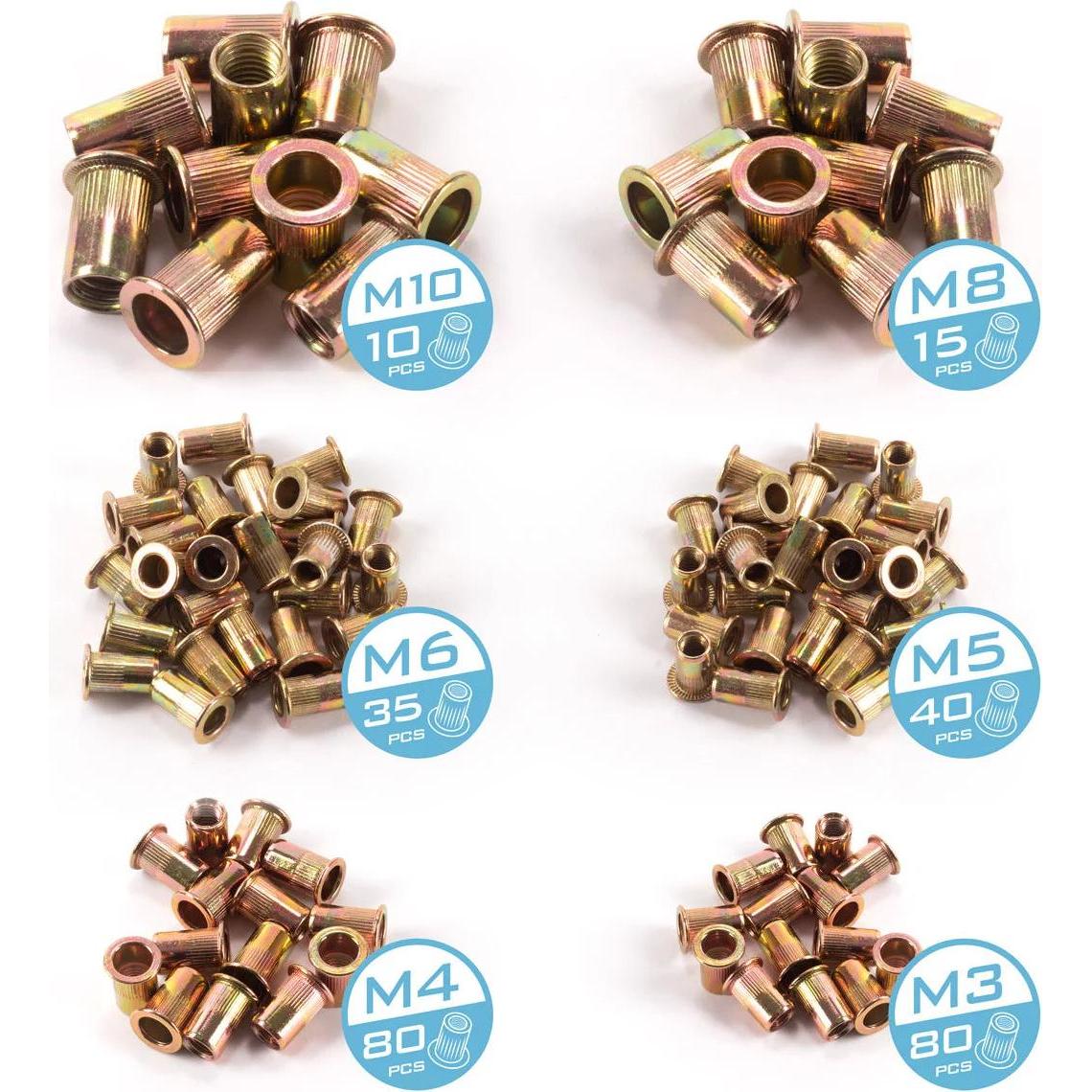 100/150/180 Pz Dado Rivetto In Acciaio Inossidabile M3 M4 M5 M6