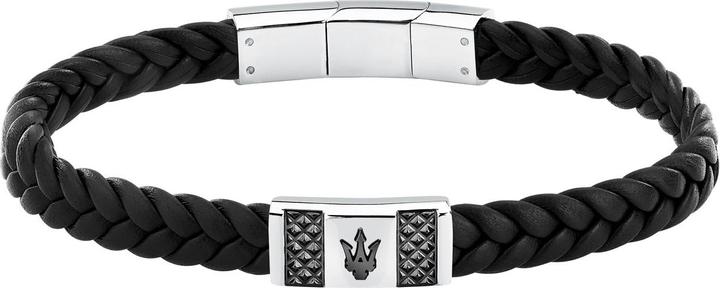 Produktbild Maserati Recycled Leather Armband (20 cm, Edelstahl, Leder)