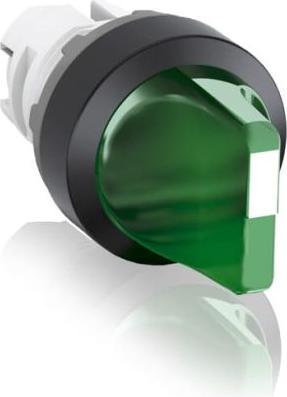 Produktbild ABB M3SS1 Wählschalterkopf Beleuchtet Grün 3-Positionen 22.5mm Kurzer Griff Dauerschaltung