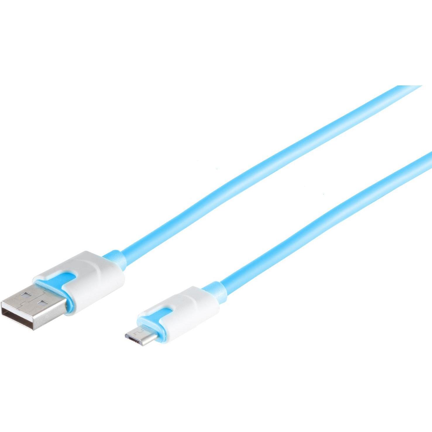 Thumbnail - Shiverpeaks USB Ladekabel USB A-ST auf USB Micro B-ST blau 2,0m (2 m, USB 2.0), USB Kabel