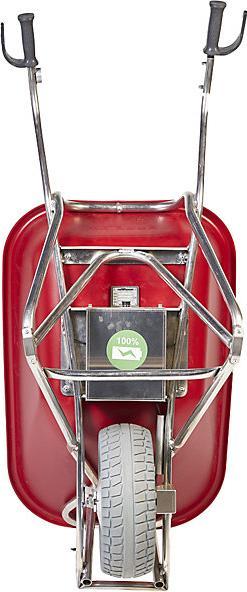 Productafbeelding Matador Elektrische kruiwagen E-ProfiMax met rode bak 90 liter