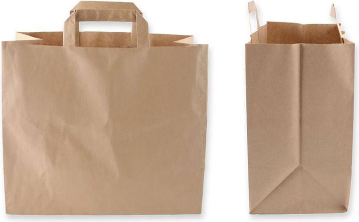 Actual product image Naturestar Paper carrier bags organic 320x170x250mm brown kraft paper PU=250 pieces (250 pcs.)