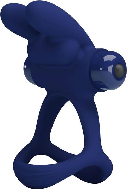 Image du produit Pretty Love Francisco Double Anneau Vibrant Lapin Bleu
