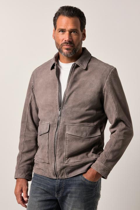 Produktbild JP1880 Lederjacke, Leder, Lammvelours, Rückenbadge, bis 7 XL (4XL)