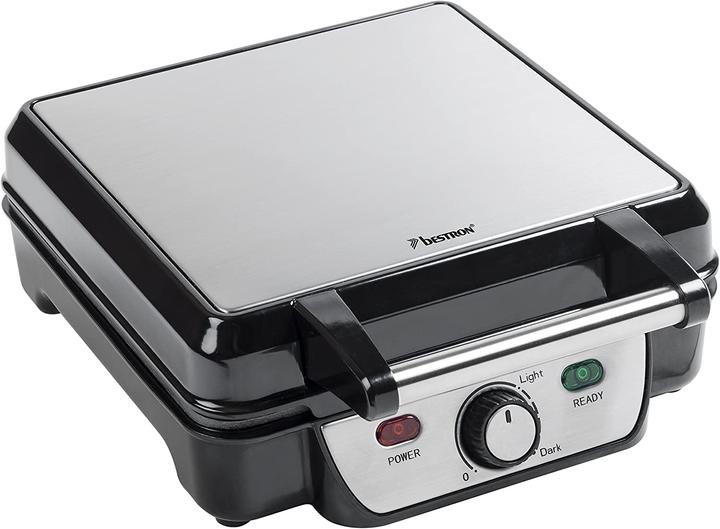 Image du produit Bestron ASW281 Gaufrier 4 gaufre(s), Acier inoxydable