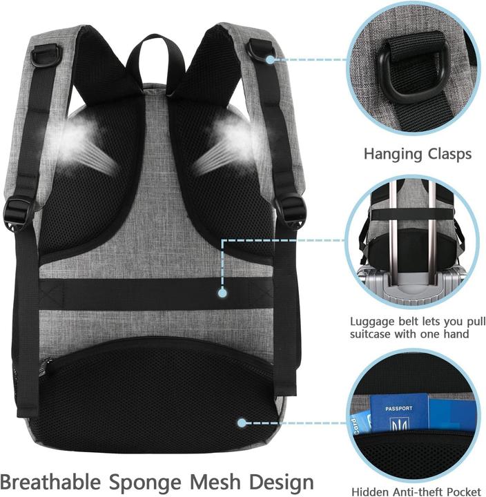 Produktbild Matein Laptoprucksack mit USB-Anschluss (27 l)